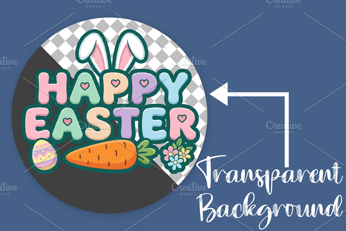 Happy Easter Png, Easter Png, an Illustration by Canvas Craft (Photo 2 of 7)
