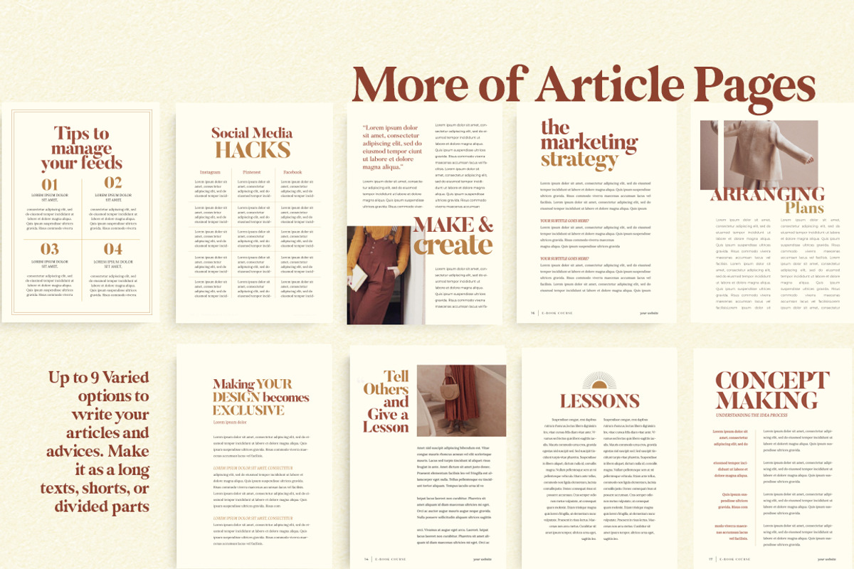eBook Template Creator CANVA PS, a Magazine Template by Eviory (Photo 9 of 18)
