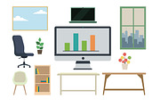 Workspace Essentials object set, an Object Illustration by jongcreative (Thumbnail 2 of 3)