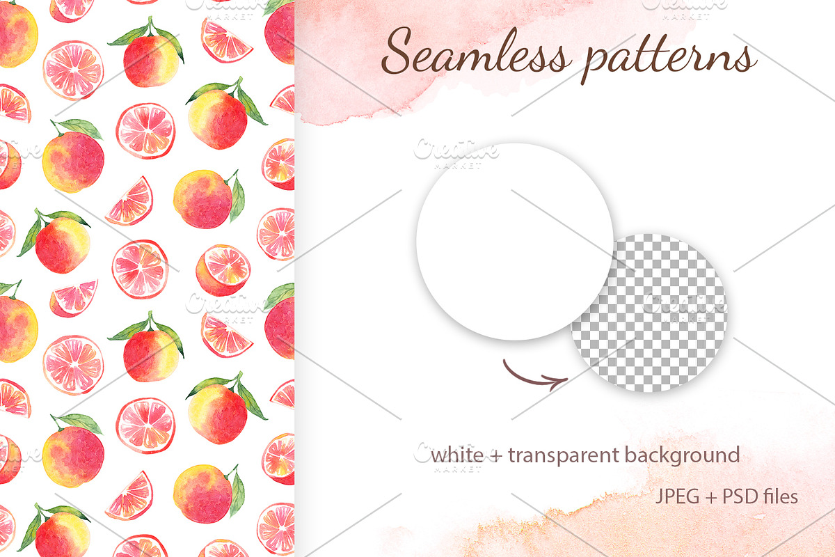 Grapefruit Watercolor Clipart, a Decorative Illustration by YuskinKot (Photo 2 of 5)