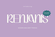 Renjanis - Sans Serif Font, a Sans Serif Font by Pikgura (Thumbnail 1 of 8)