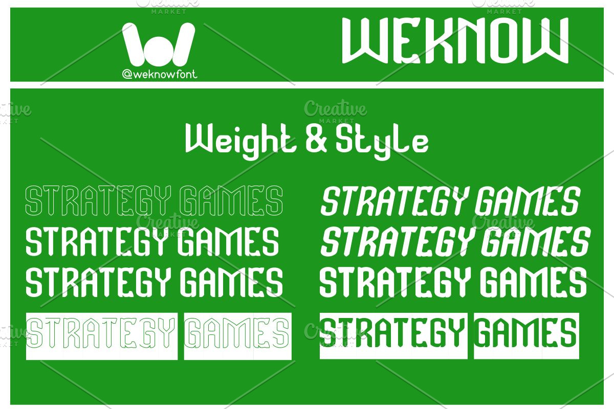Strategy Games font, a Font by weknow (Photo 7 of 8)