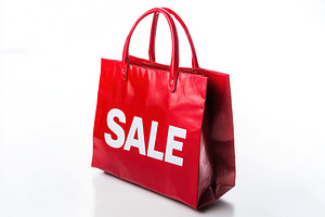 Paper shopping bag with word SALE, a Photo by AlyaAnd