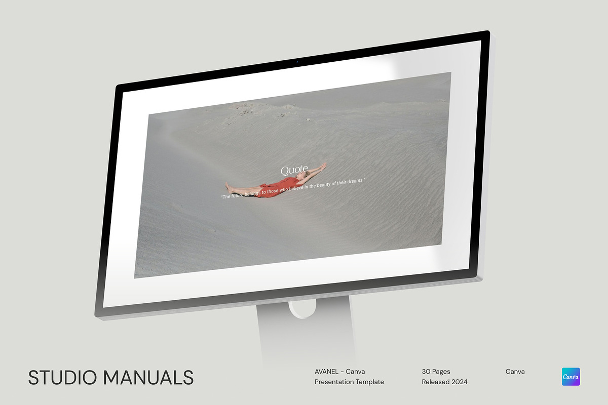 AVANEL – Canva Presentation Template, a Social Media Template by Studio Manuals (Photo 3 of 8)