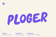 Ploger; Bold Display Font, a Sans Serif Font by Eko Bimantara (Thumbnail 1 of 7)
