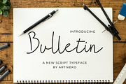 Bulletin - Creative Script Font, a Handwritten Font by Artiveko (Thumbnail 1 of 4)