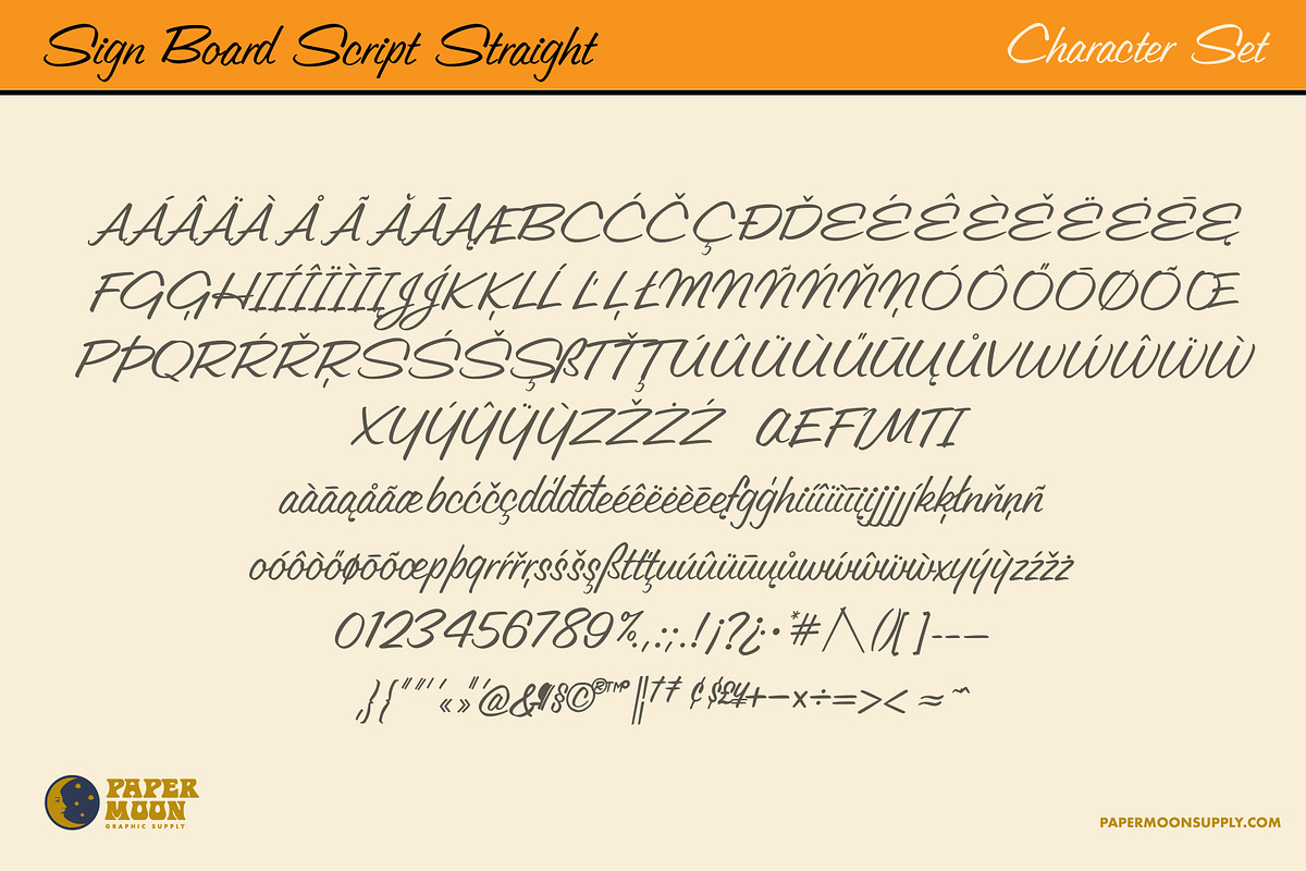 Signboard Script Retro Script Font, a Font by Paper Moon Graphic Supply (Photo 2 of 5)