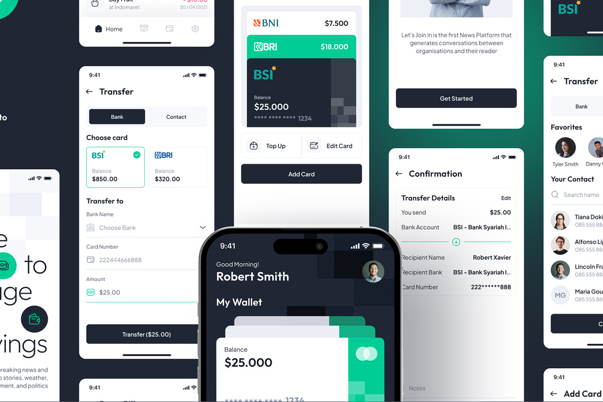 Walleto - Digital Wallet App UI Kit, an App Template by CreativeUI (Photo 4 of 6)