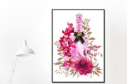 Watercolor floral fashion clipart, an Illustration by KarinkaBU (Thumbnail 9 of 9)
