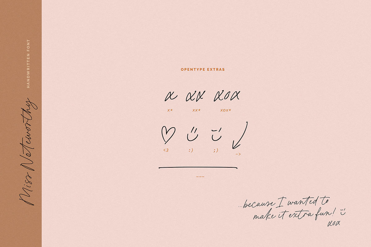 Miss Noteworthy handwritten font, a Handwritten Font by Minna Kaario (Photo 12 of 14)