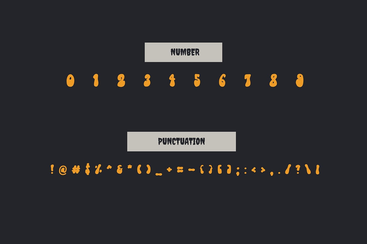 Groovy Halloween - Decorative font, a Handwritten Font by Brown Cupple (Photo 6 of 7)