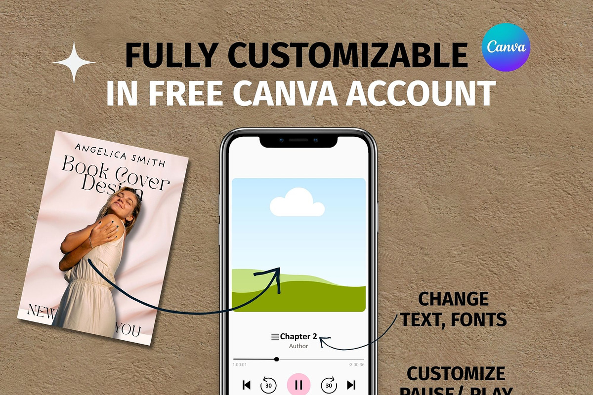 Audiobook Mockups Templates Book, a Books & Magazine Mockup by GraphiCarola (Photo 2 of 7)