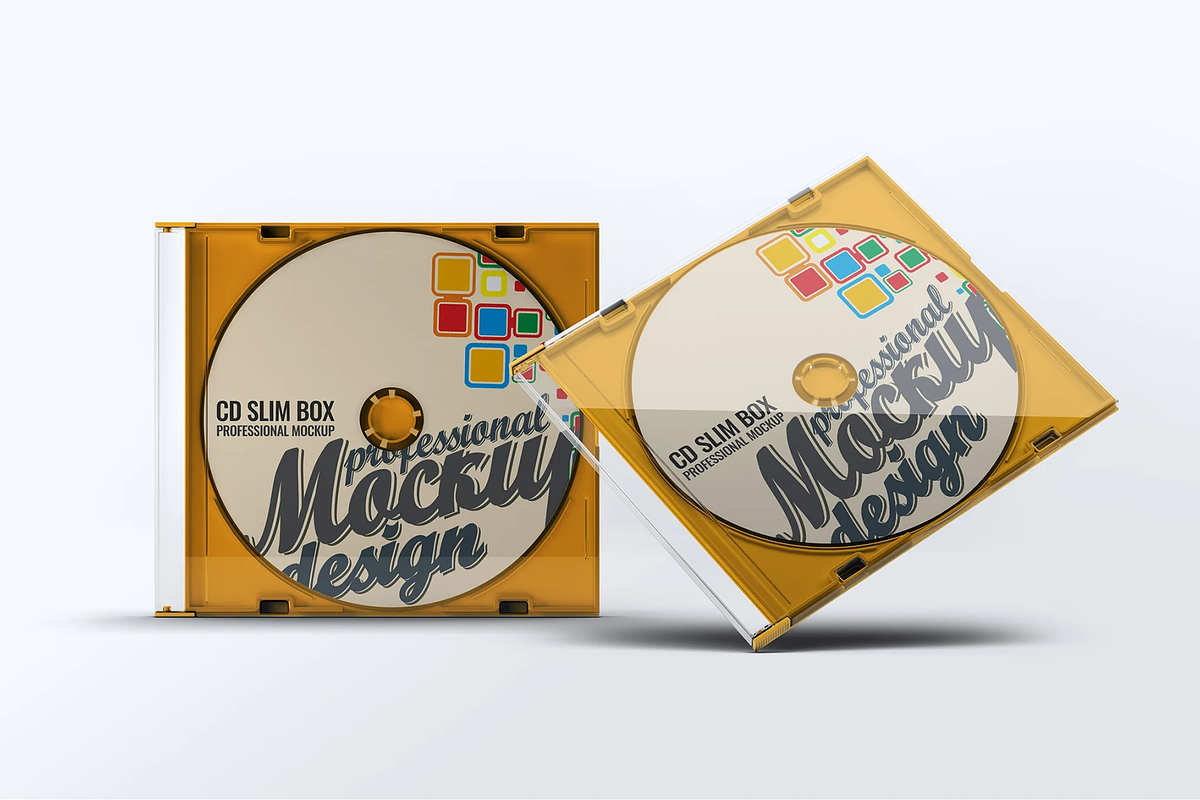 CD Slim Box Mock-Up, a Product Mockup by DesignRushMarket (Photo 1 of 7)