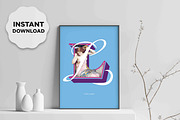 Mythological Alphabet Poster - L, an Illustration by SizenS (Thumbnail 1 of 2)