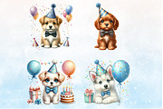 Watercolor Puppies Party Sublimation, a Seasonal Illustration by Rose Art (Thumbnail 3 of 7)
