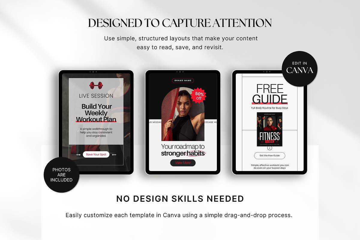 Fitness Gym Pinterest Pin Templates, a Social Media Template by DigiPax (Photo 6 of 11)
