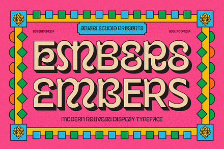 Embers Modern Display, a Symbol Font by Aiyari