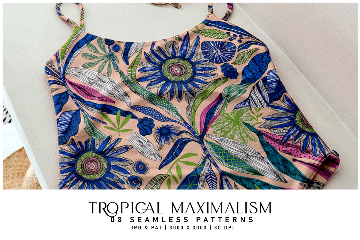 Tropical Maximalism, a Pattern Graphic by Digital Art Creations (Photo 5 of 6)