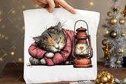 Whimsical Valentine Cat Clipart, an Illustration by OK Design (Thumbnail 6 of 6)