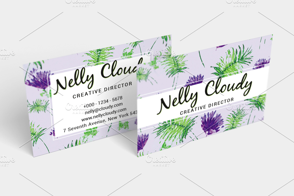 Watercolor Creative Business Card, a Business Card Template by land art (Photo 10 of 10)