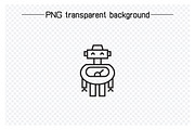Bundle of Robot Avatars Line Icons, an Icon by Designfour (Thumbnail 6 of 7)