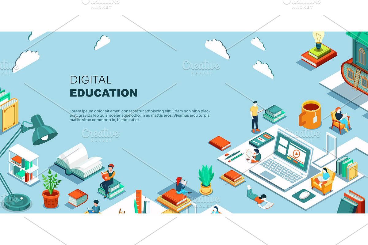 Digital education concept, an Education Illustration by Yayasya (Photo 1 of 3)