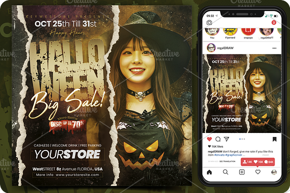 Halloween Big Sale Flyer preview 4
