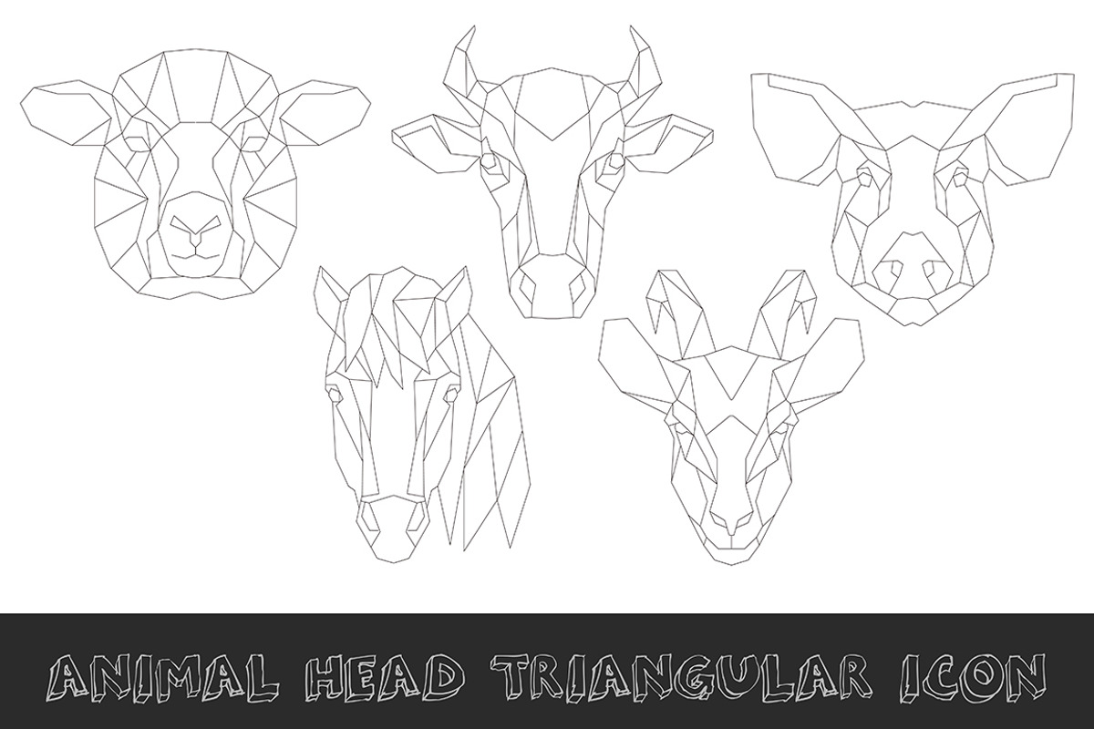 Farm animal head icon, an Icon by RAINBOWIRMA