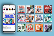 Travel and tour social media posts, a Social Media Template by graphic bakers (Thumbnail 1 of 4)