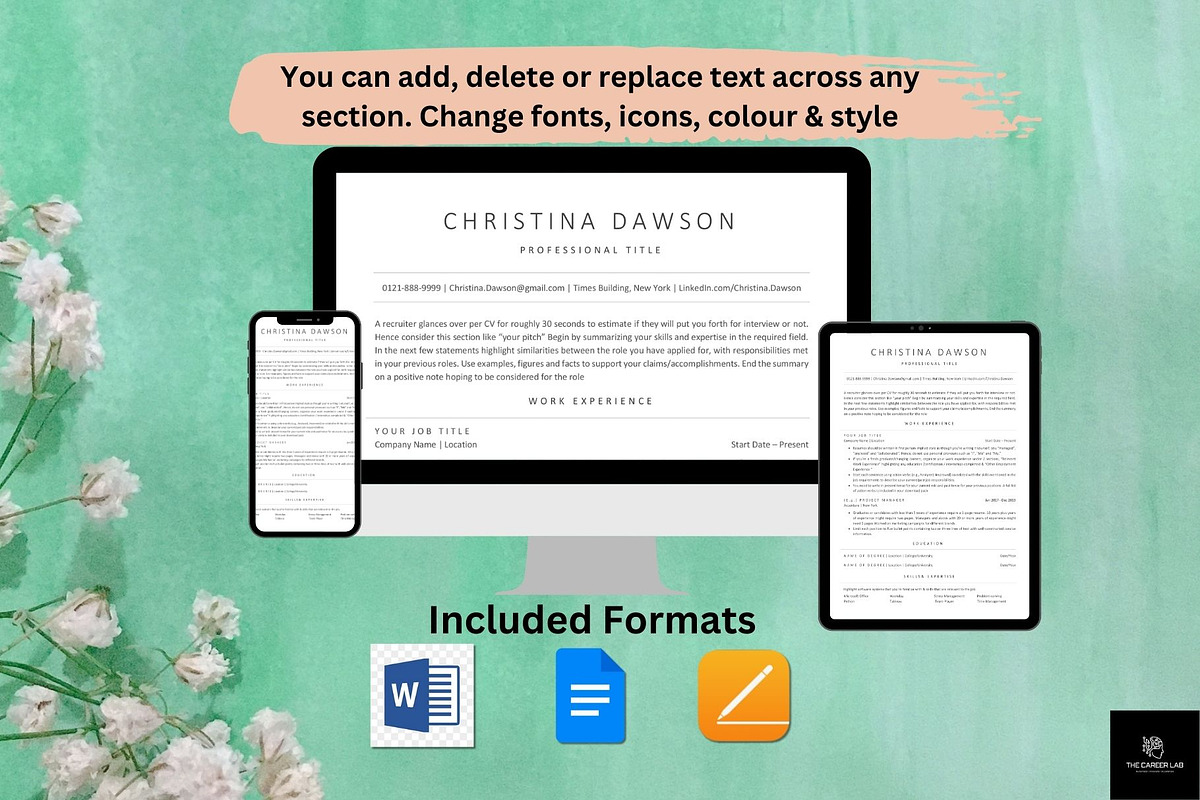 ATS Functional instant download cv, a Resume Template by The Career Lab (Photo 7 of 10)