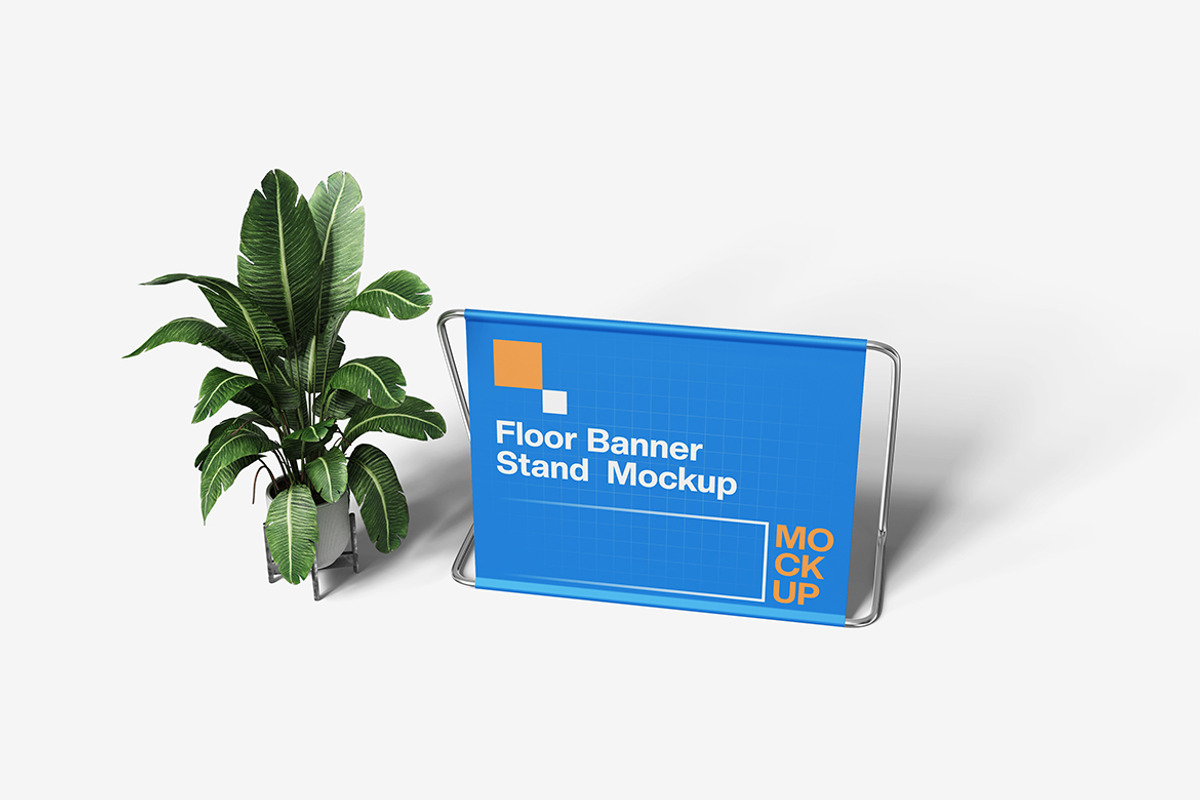Floor Banner Stand Mockup, an Advertising Mockup by bimockup (Photo 6 of 6)