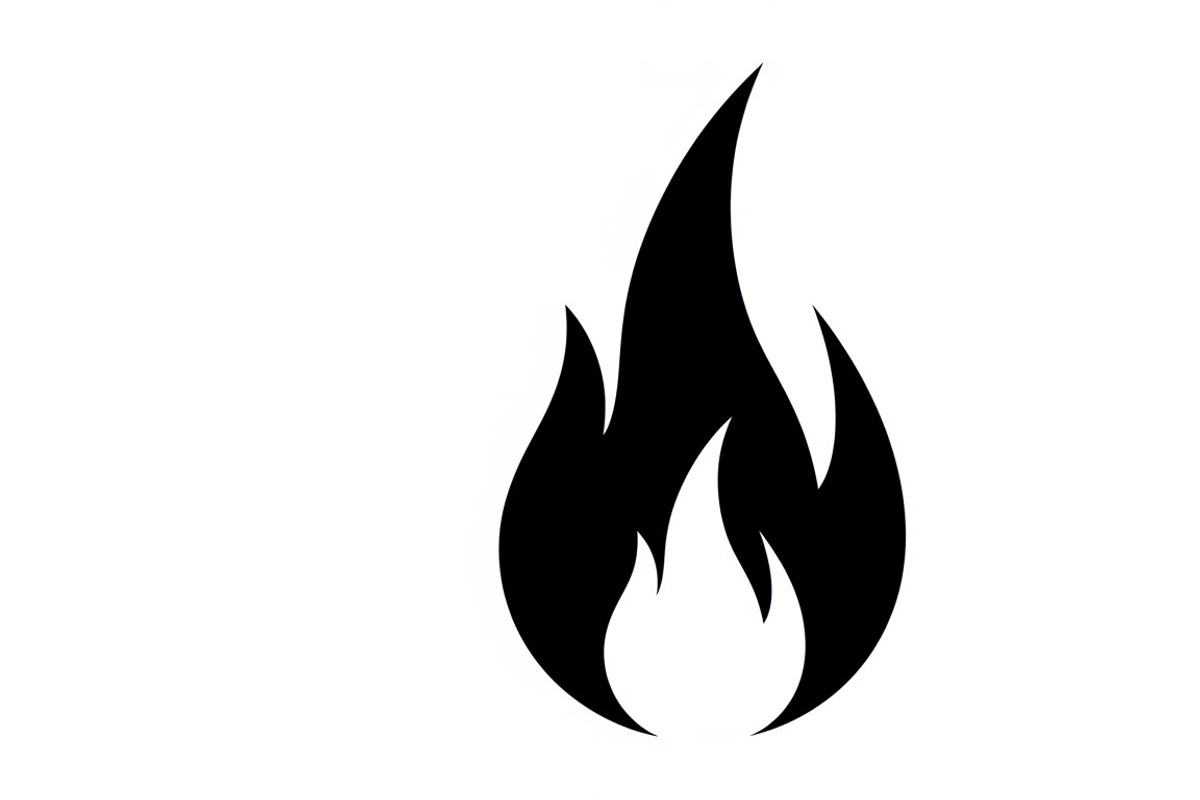 Bold black fire flame icon vector, an Illustration by Amazin_art (Photo 4 of 29)
