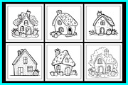 Strawberry House Coloring Book, an Object Illustration by protabsorkar11 (Thumbnail 4 of 7)