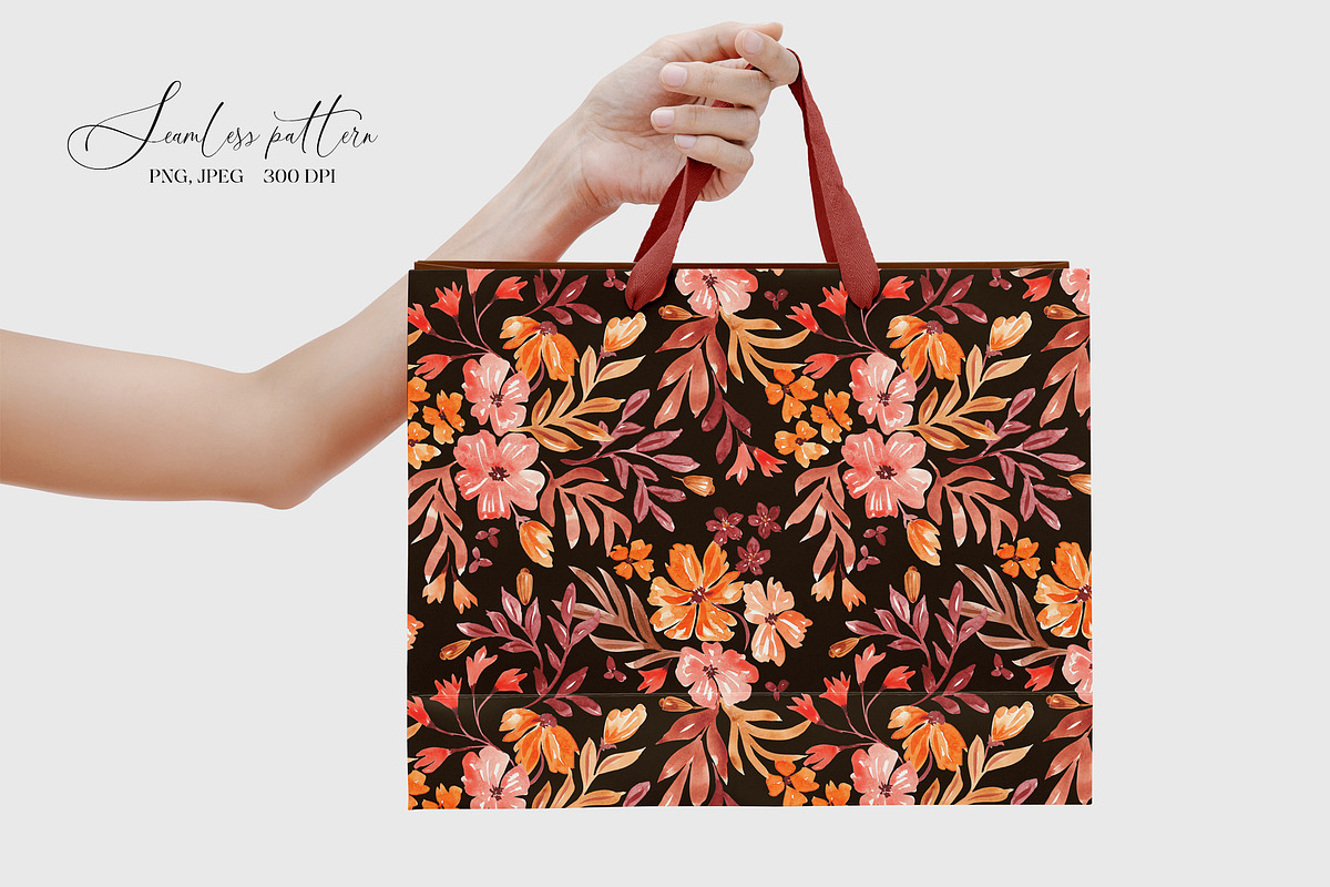 Fall floral seamless pattern, a Pattern Graphic by SirenaArt (Photo 17 of 19)