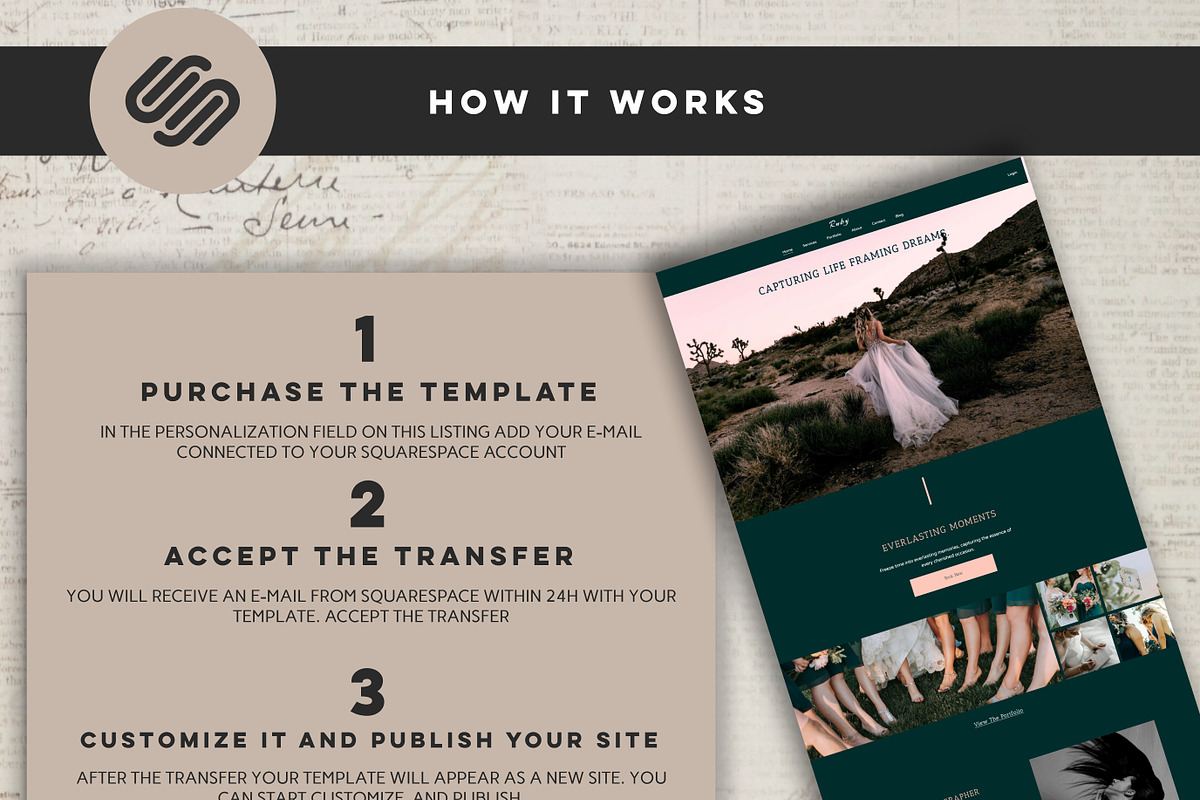 Squarespace photographer website, a Squarespace Template by Design House (Photo 8 of 10)