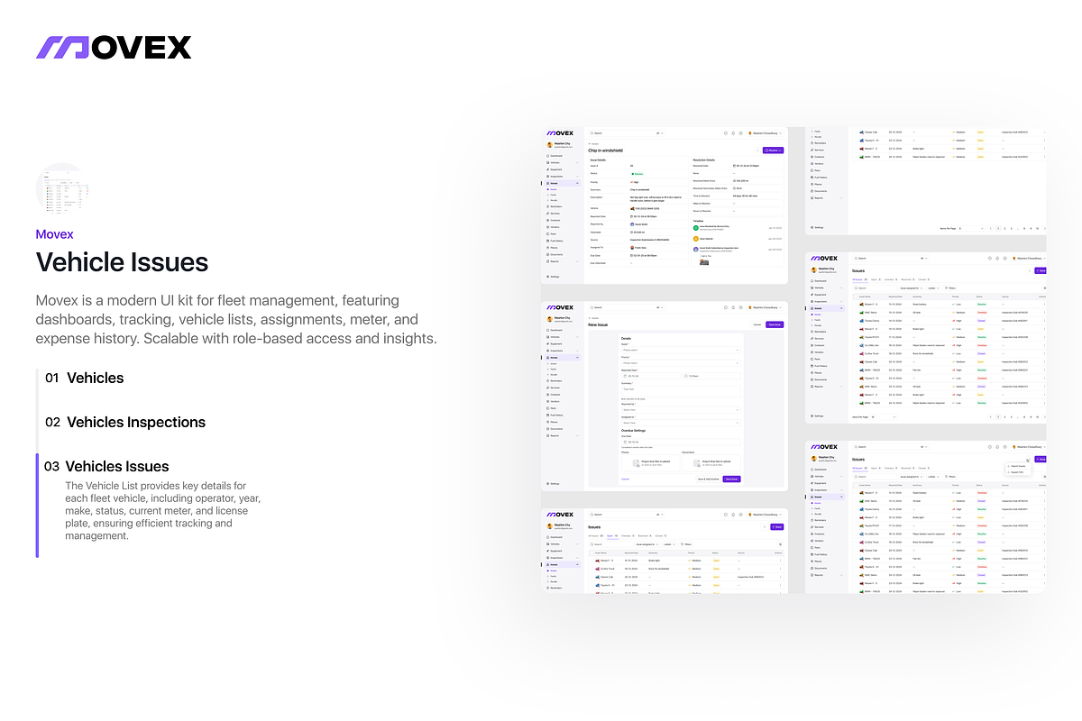Movex - Fleet Management System, an UI Kit Template by floxui (Photo 10 of 10)