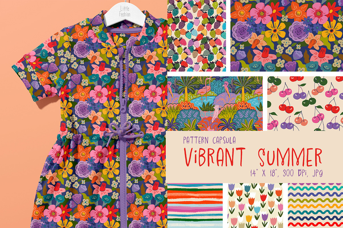 Vibrant Summer — Floral & Fruit, a Pattern Graphic by HannaSymo (Photo 1 of 9)
