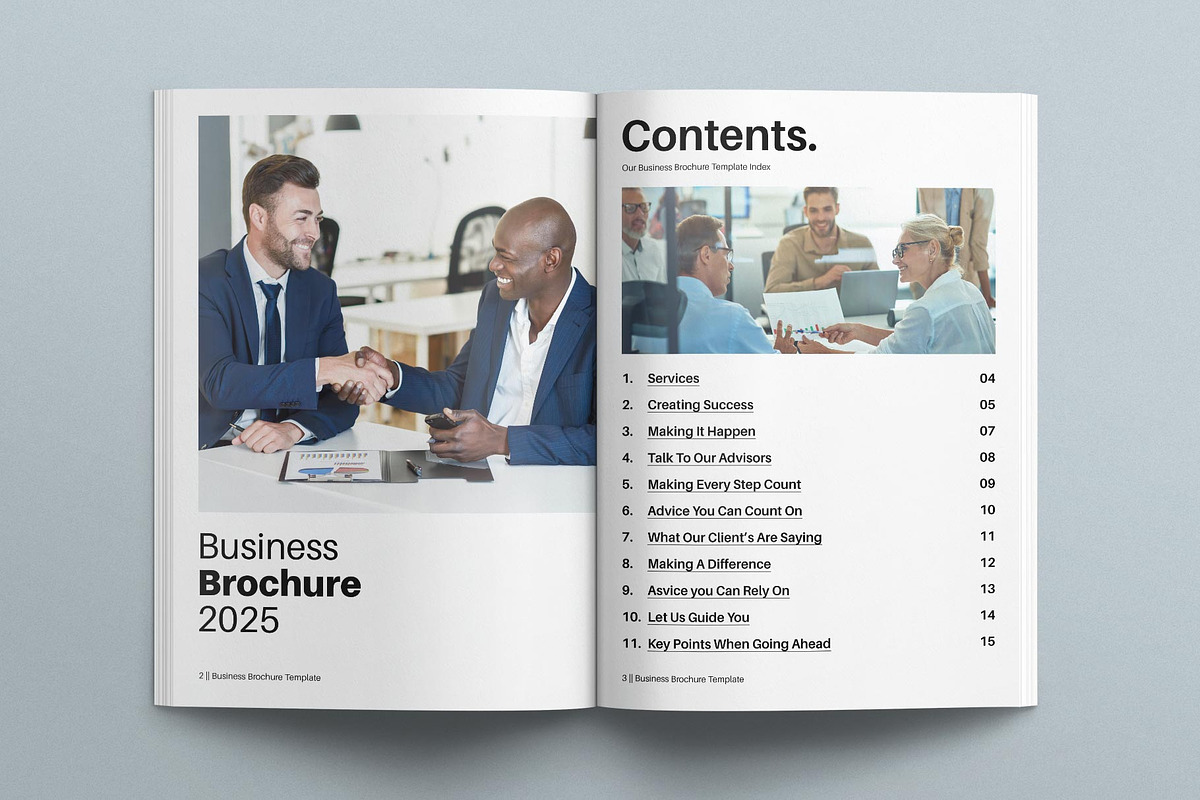 Business Brochure Template InDesign, a Brochure Template by E-Type (Photo 2 of 7)