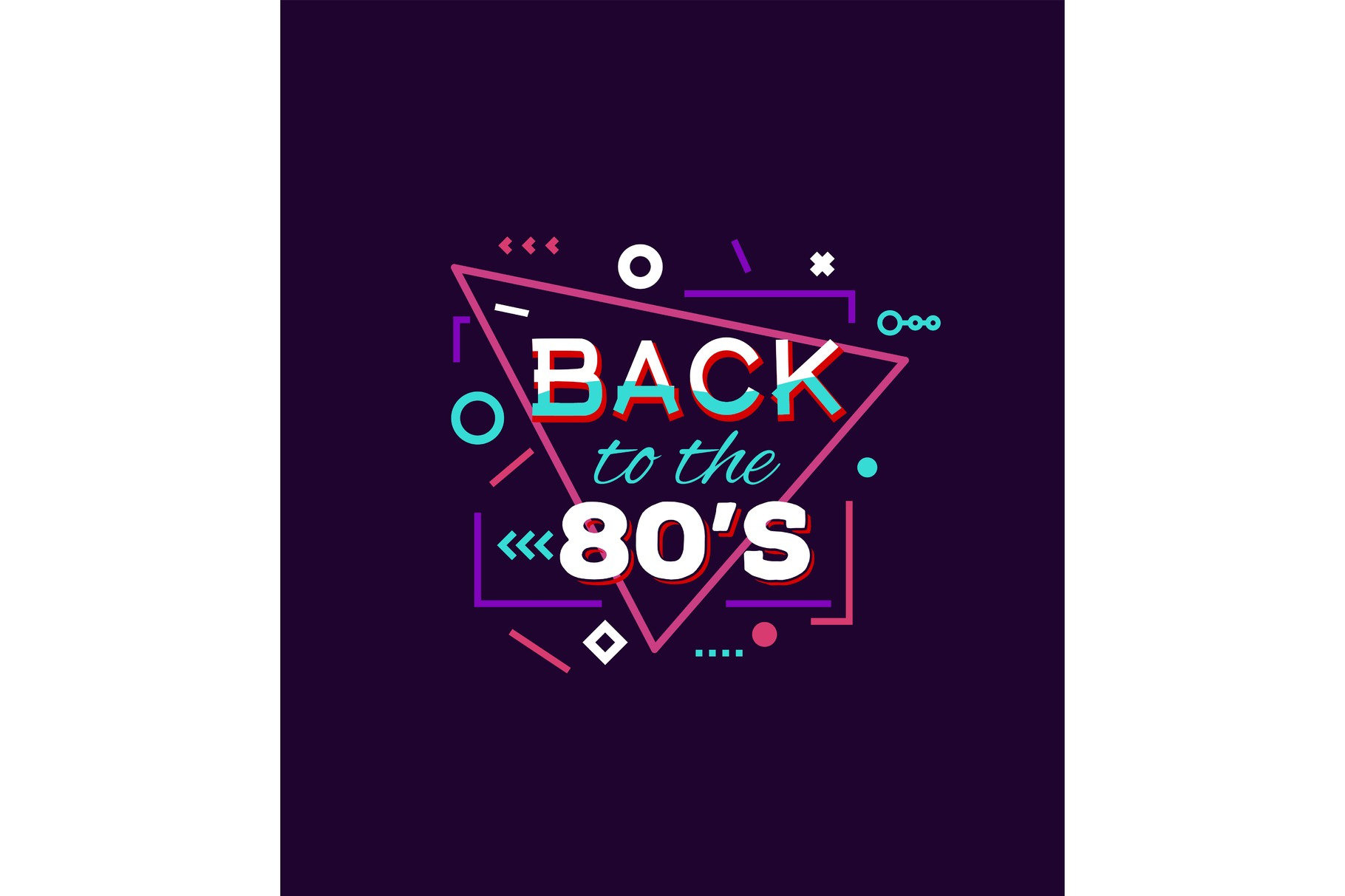 Back To 80's Print by Skyvectors | Creative Market