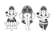 Shri Ganesha. Watercolor, gold, ink., a Decorative Illustration by Marina Demidova (Thumbnail 2 of 5)