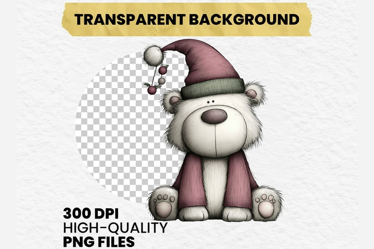 Whimsical Teddy Bear Clipart Bundle, an Illustration by Dream Creation (Photo 7 of 7)