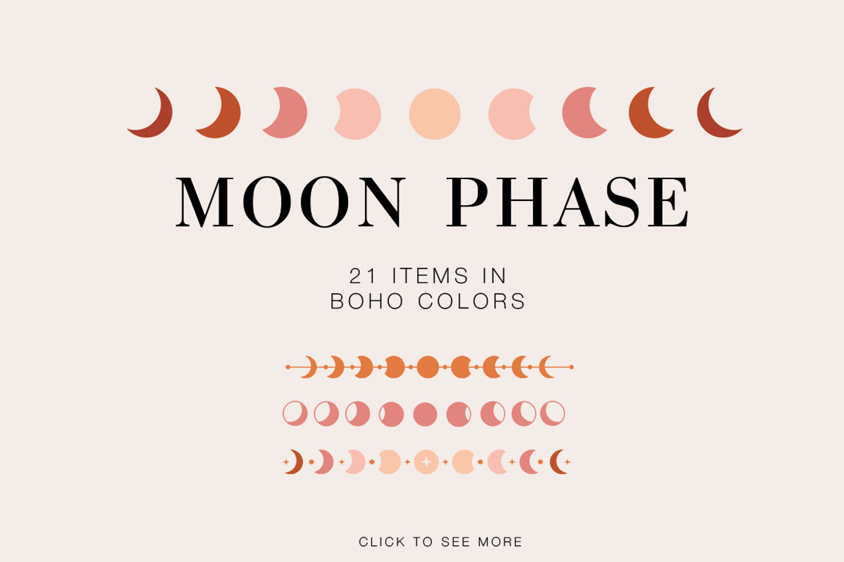 Boho moon & stars Illustrations set, an Illustration by Art Dari Autumn (Photo 5 of 15)