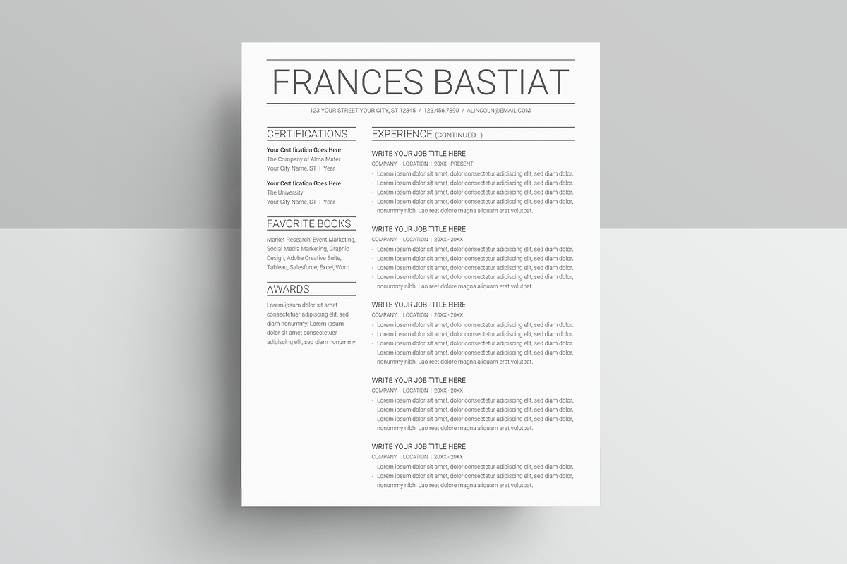 Google Docs Resume Template, a Resume Template by MioDocs (Photo 4 of 7)