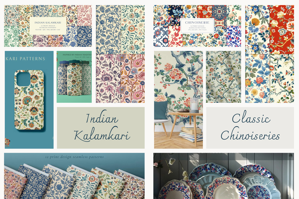 500+ Seamless Patterns Bundle, a Pattern Graphic by Olya Creative (Photo 4 of 31)