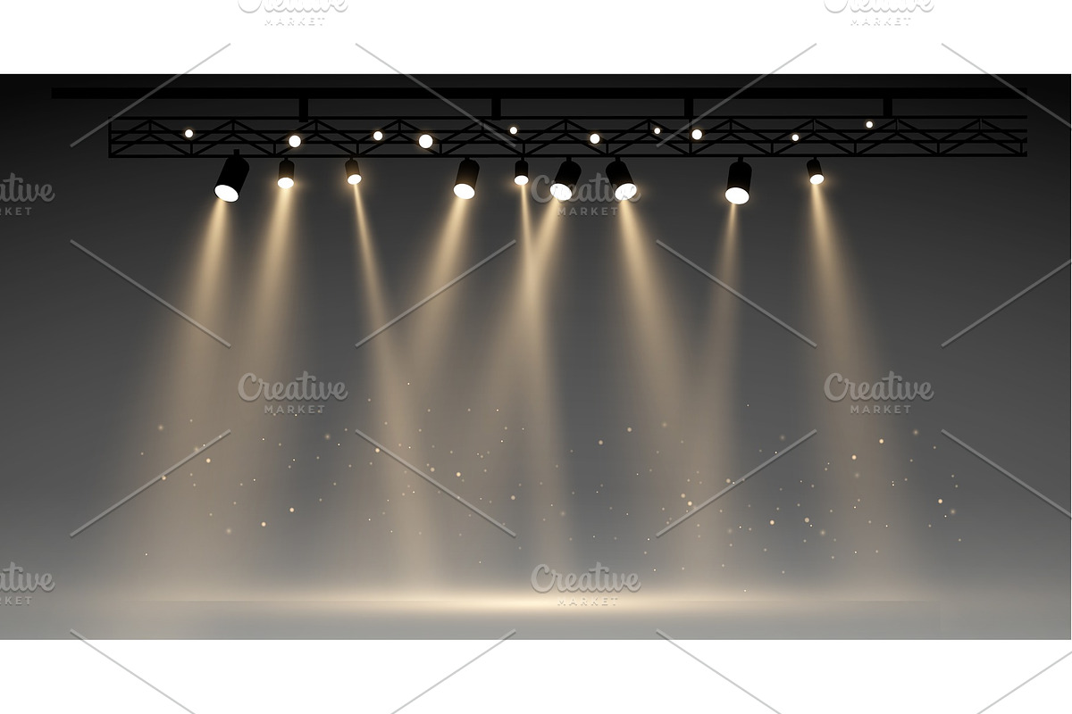 Vector stage with set of yellow, a Texture Graphic by Vitaliy Starkov