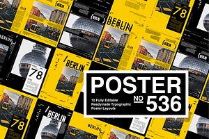 10 Fully Editable Typographic Poster, a Graphic by NoSpoon Design