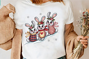 Faux Embroidery Three Christmas Bunn, an Illustration by CrexoraLab (Thumbnail 3 of 4)