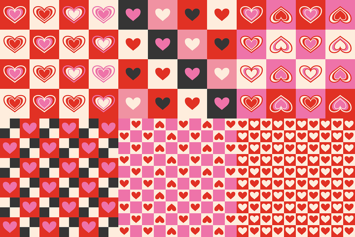 Playful Valentine Patterns, a Pattern Graphic by Art's and patterns (Photo 5 of 9)