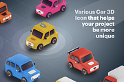Carly - 3D Car Icon Set, a Cars & Vehicle 3D Model by Illustraly Design (Thumbnail 2 of 8)