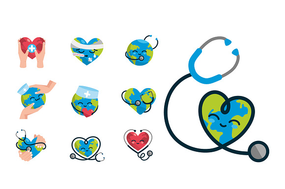 World Health Day Illustration Set preview 2